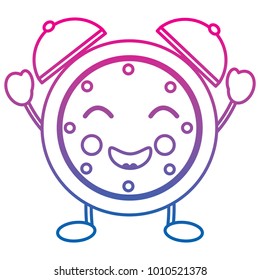 happy clock kawaii icon image 