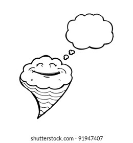 happy cloud cartoon character