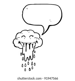 personaje de caricatura de nube feliz