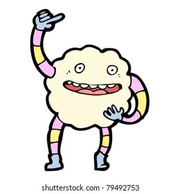happy cloud character with idea