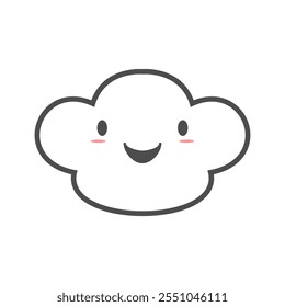 Happy cloud illustration design vector