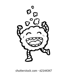 happy cloud monster cartoon