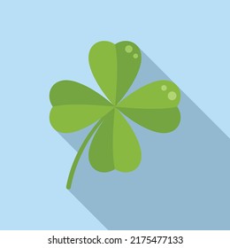 Happy clover icon flat vector. Irish luck. Lucky day
