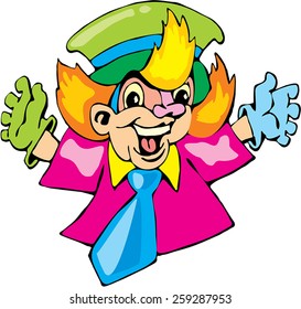 happy clown cartoon