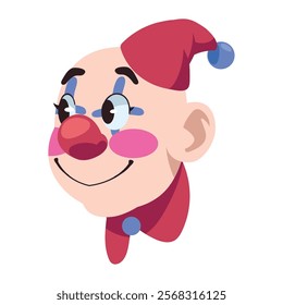 happy clown head isolated design