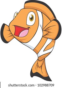Happy Clownfish Cartoon