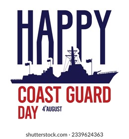 Happy coast guard day, perfect for office, company, school, social media, advertising, printing and more