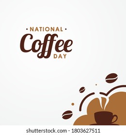 Happy Coffe Day Vector Design Illustration