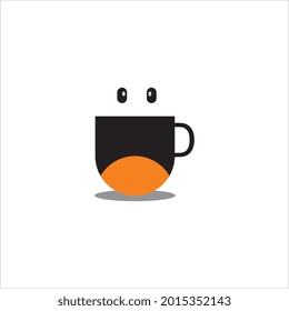 Happy Coffee Cup Vector Artwork 