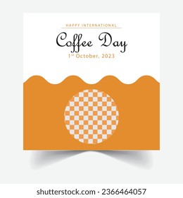 Feliz día de café después del diseño 