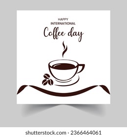 Feliz día de café después del diseño 