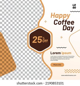 Happy Coffee Day Social Media Post Banner Template