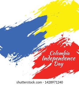 Happy Colombia day. Abstract Colombia day banner, poster, header.Happy Colombia day. Abstract Colombia day banner, poster, header.