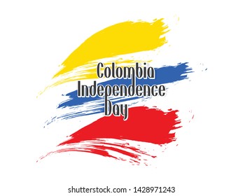 Happy Colombia day. Abstract Colombia day banner, poster, header.Happy Colombia day. Abstract Colombia day banner, poster, header.