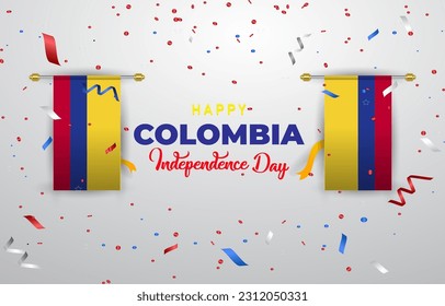 happy colombia independence day 20th of july landscape banner for social media post with abstract gradient background design1