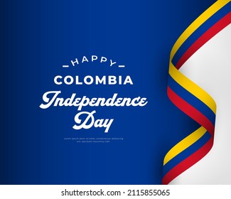 Fröhlicher Kolumbien Unabhängigkeitstag 20. Juli Celebration Vector Design Illustration. Vorlage für Poster, Banner, Werbung, Grußkarte oder Print-Design-Element