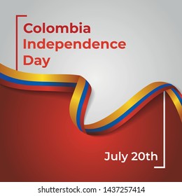 Happy Colombia Independence Day Vector Design Template Illustration