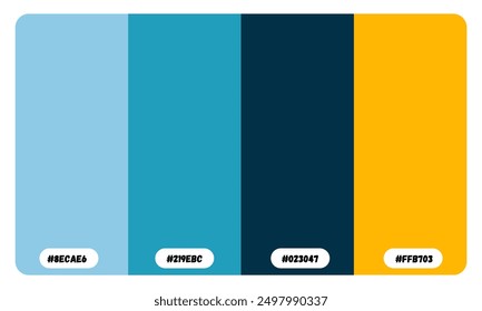 Happy Color Scheme has twelve beautiful colors, a color swatch, catalog samples, and trendy multi color palette. Vector illustration
