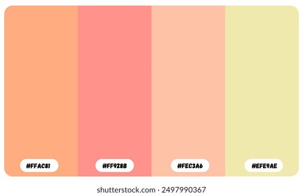 Happy Color Scheme has twelve beautiful colors, a color swatch, catalog samples, and trendy multi color palette. Vector illustration