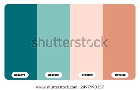 Happy Color Scheme has twelve beautiful colors, a color swatch, catalog samples, and trendy multi color palette. Vector illustration