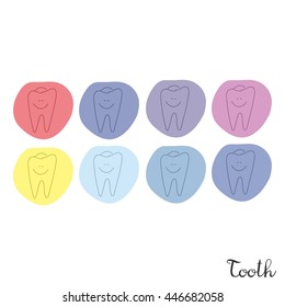 happy color  tooth