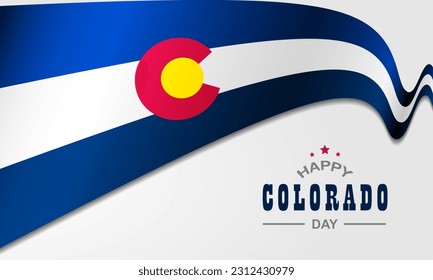 Happy Colorado Day August 1st Background Vector Illustration