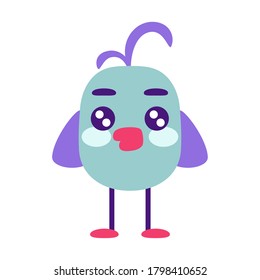 Happy colored bird comic cartoon - Vector illustration