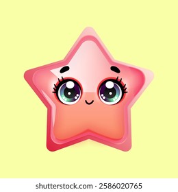 Happy and Colorful Cartoon Star Characters