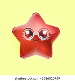 Happy and Colorful Cartoon Star Characters