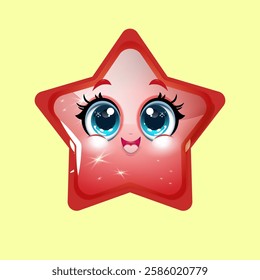 Happy and Colorful Cartoon Star Characters