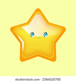 Happy and Colorful Cartoon Star Characters