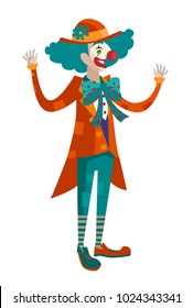 happy colorful clown