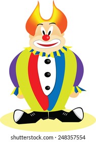 Happy and colorful clown