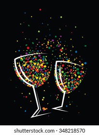 Happy colorful drink celebrating life
