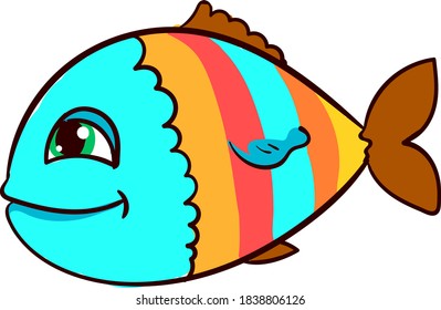 Happy Colorful Fish Illustration Vector On Stock Vector (Royalty Free ...