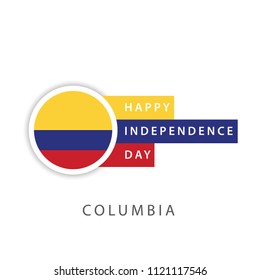 Happy Columbia Independence Day Vector Template Design Illustrator