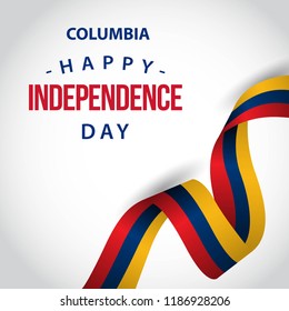 Happy Columbia Independence Day Vector Template Design Illustration