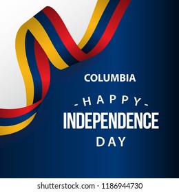 Happy Columbia Independence Day Vector Template Design Illustration