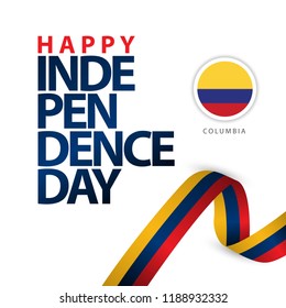 Happy Columbia Independence Day Vector Template Design Illustration