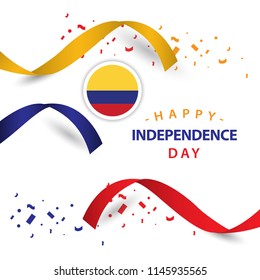 Happy Columbia Independent Day Vector Template Design Illustration