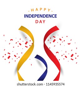 Happy Columbia Independent Day Vector Template Design Illustration