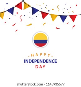 Happy Columbia Independent Day Vector Template Design Illustration