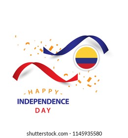 Happy Columbia Independent Day Vector Template Design Illustration