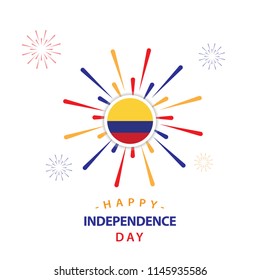 Happy Columbia Independent Day Vector Template Design Illustration