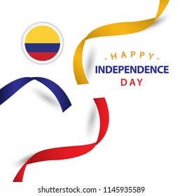 Happy Columbia Independent Day Vector Template Design Illustration