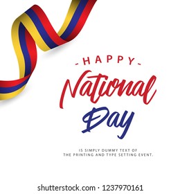 Happy Columbia National Day Vector Template Design Illustration