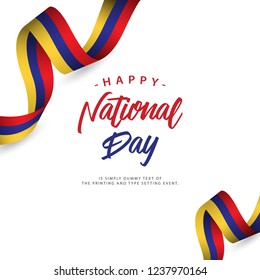 Happy Columbia National Day Vector Template Design Illustration