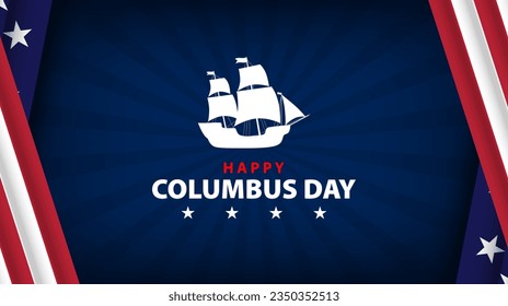 Happy Columbus Day background design. Vector illustration