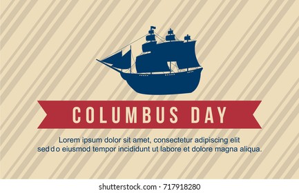 Happy Columbus Day background design vector art