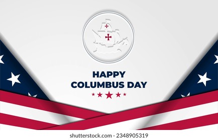 Happy Columbus Day background vector illustration